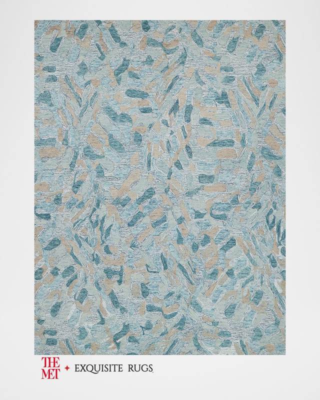 Botanica Hand-Tufted Turquoise Rug, 8' x 10'